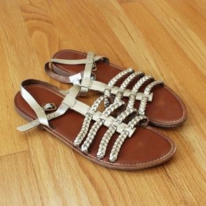 Gold Strap Sandals